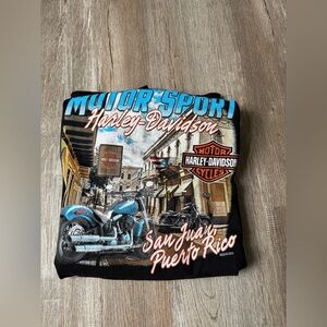 VTG Harley Davidson 2015 San Juan Puerto Rico Graphic T-Shirt Biker Flame 3XL